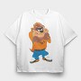Cartoon Retro Tazmania 3, Tricou Oversize Barbati (Unisex)