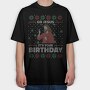 Jesus Birthday Uglysweater, Tricou Oversize Barbati (Unisex)