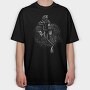 Scuba Diver Monochrome, Tricou Oversize Barbati (Unisex)