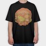 Frog and Mushrooms Vintage, Tricou Oversize Barbati (Unisex)
