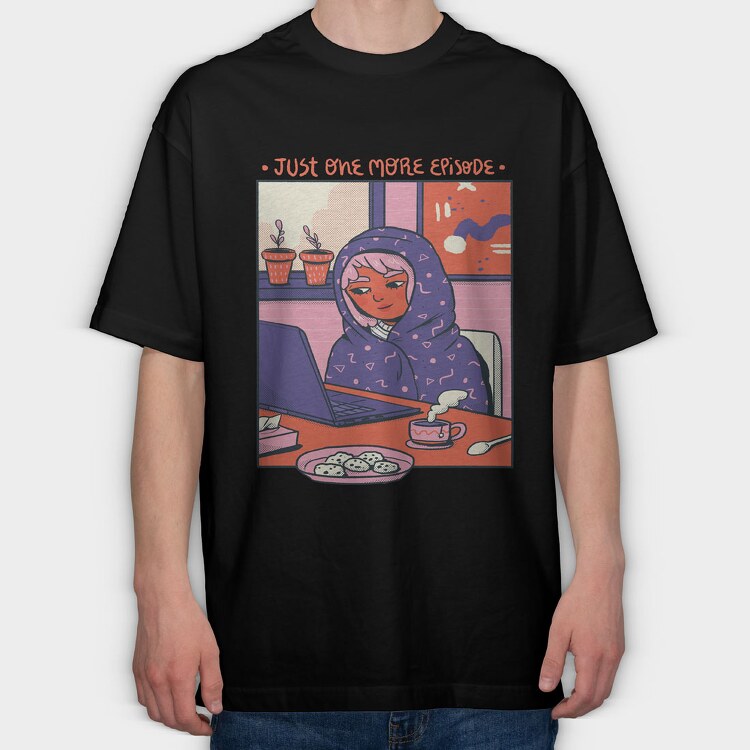 Comfy Chill Girl 1, Tricou Oversize Barbati (Unisex)