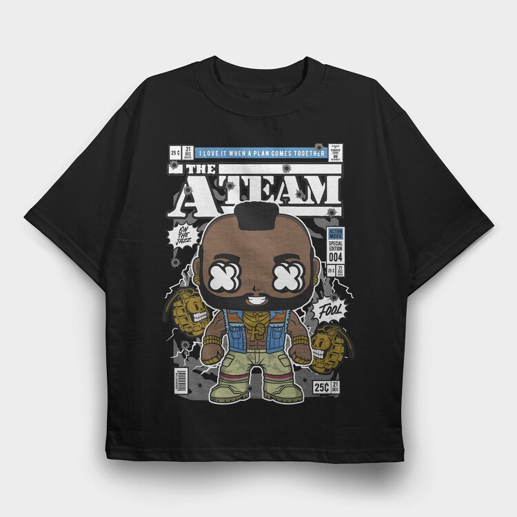The A Team Pop Art, Tricou Oversize Barbati (Unisex)