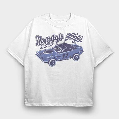 Nostalgic Rev Up, Tricou Oversize Barbati (Unisex)