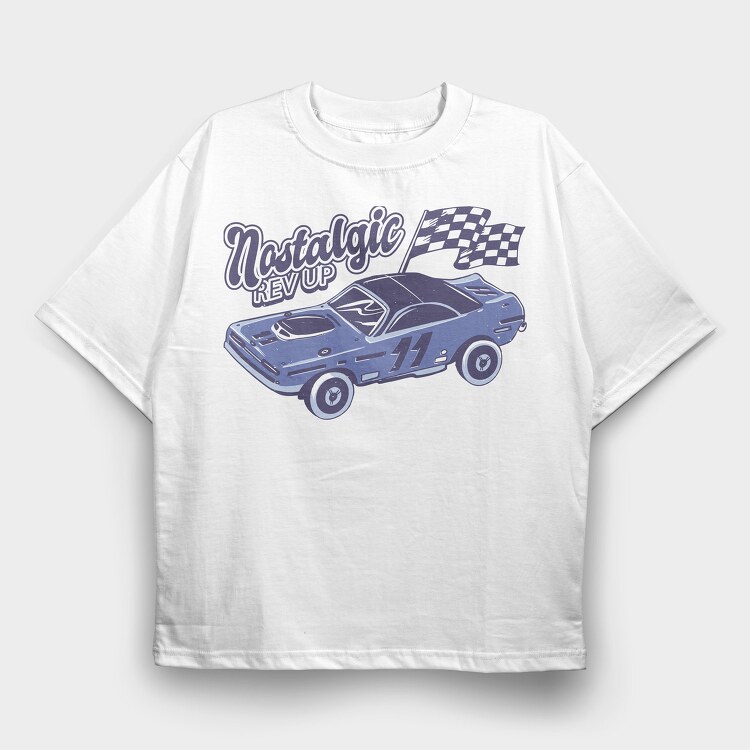 Nostalgic Rev Up, Tricou Oversize Barbati (Unisex)