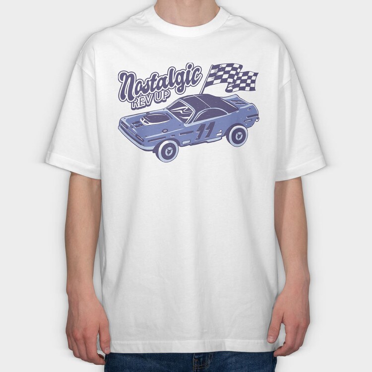 Nostalgic Rev Up, Tricou Oversize Barbati (Unisex)