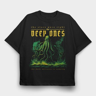 Sea Monster Deep, Tricou Oversize Barbati (Unisex)