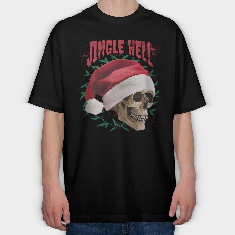 Jingle Hell, Tricou Oversize Barbati (Unisex)
