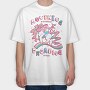 Unicorn and Cat Anything Is Possible, Tricou Oversize Barbati (Unisex)