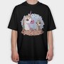 Unicorn and Meerkat, Tricou Oversize Barbati (Unisex)