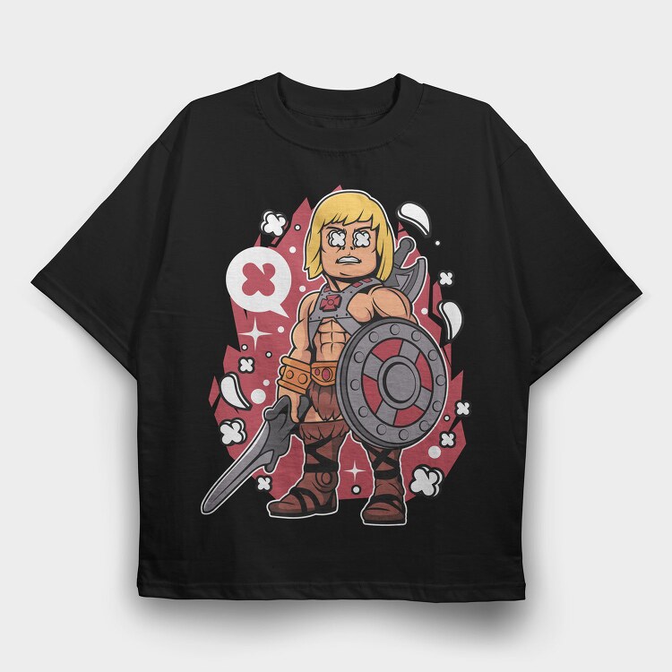 He Man Warrior, Tricou Oversize Barbati (Unisex)