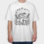 Frog Cottagecore Moon, Tricou Oversize Barbati (Unisex)