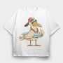 Seagull Summer Surf, Tricou Oversize Barbati (Unisex)