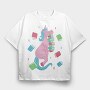 Unicorn Book Lover, Tricou Oversize Barbati (Unisex)