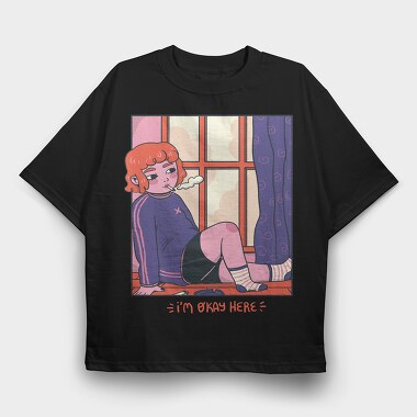 Comfy Chill Girl 4, Tricou Oversize Barbati (Unisex)