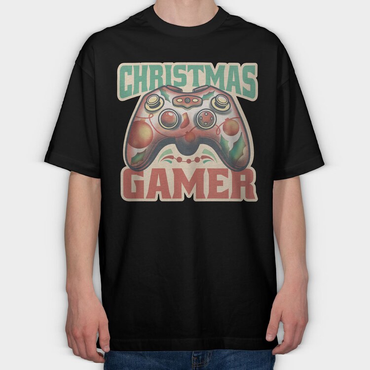 Joystick Christmas, Tricou Oversize Barbati (Unisex)