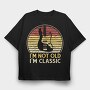 Not Old Classic Retro Guitar, Tricou Oversize Barbati (Unisex)