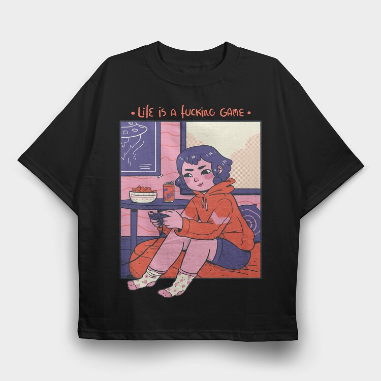 Comfy Chill Girl 6, Tricou Oversize Barbati (Unisex)