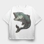 Jumping Pike Perch, Tricou Oversize Barbati (Unisex)