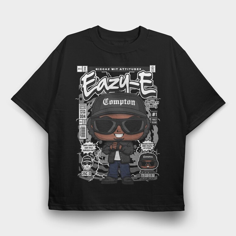 Eazy E Comic Streetwear, Tricou Oversize Barbati (Unisex)