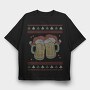 Beer Ugly Sweater, Tricou Oversize Barbati (Unisex)