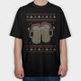 Beer Ugly Sweater, Tricou Oversize Barbati (Unisex)