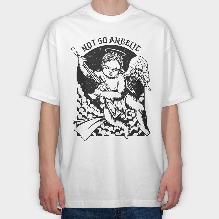 Not So Angelic, Tricou Oversize Barbati (Unisex)