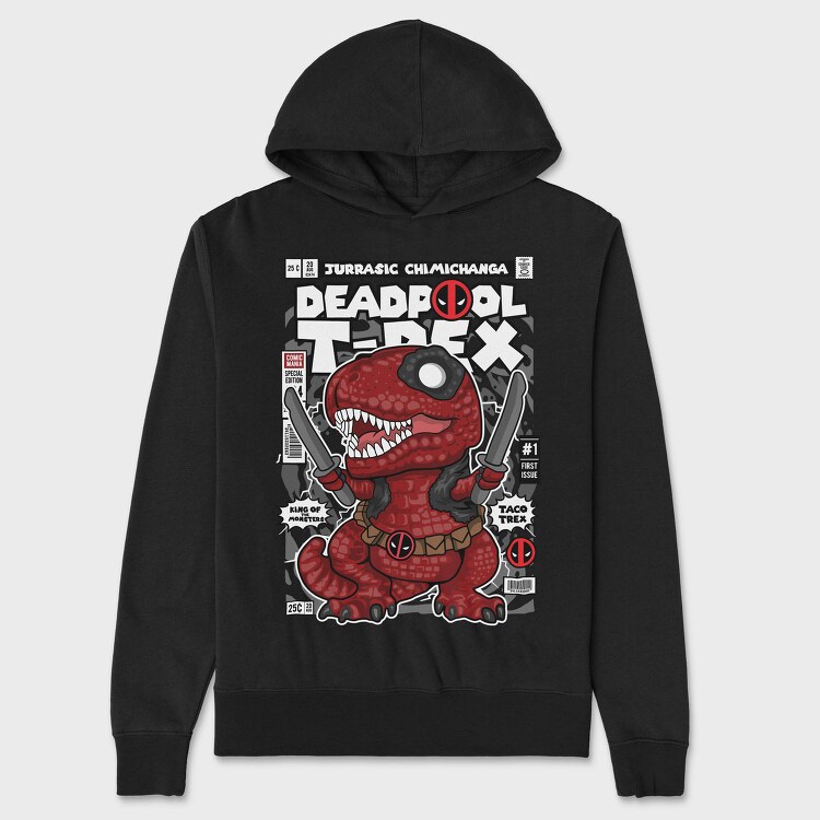 Deadpool T Rex, Hanorac Oversize Barbati (Unisex)