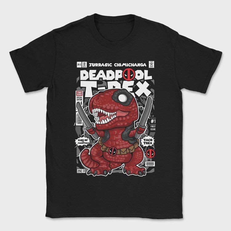 Deadpool T Rex, Tricou Barbati (Unisex)