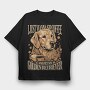 Just Wanna Sip Coffee Golden, Tricou Oversize Barbati (Unisex)