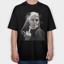 Nun Middle Finger, Tricou Oversize Barbati (Unisex)