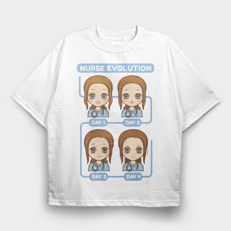 Nurse Evolution, Tricou Oversize Barbati (Unisex)