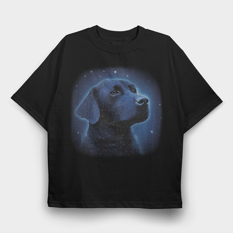 Constelation Labrador Dog, Tricou Oversize Barbati (Unisex)