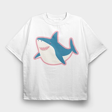 Shark 2, Tricou Oversize Barbati (Unisex)