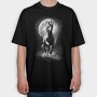 Unicorn Monochrome, Tricou Oversize Barbati (Unisex)