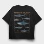 Sharks of the Deep, Tricou Oversize Barbati (Unisex)
