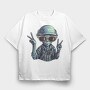 Cool Alien Peace, Tricou Oversize Barbati (Unisex)