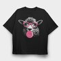 Sheep Monochrome Bubblegum, Tricou Oversize Barbati (Unisex)