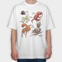 Octopus Set, Tricou Oversize Barbati (Unisex)