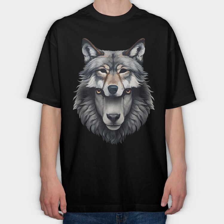 Sheep Wolf Cat, Tricou Oversize Barbati (Unisex)