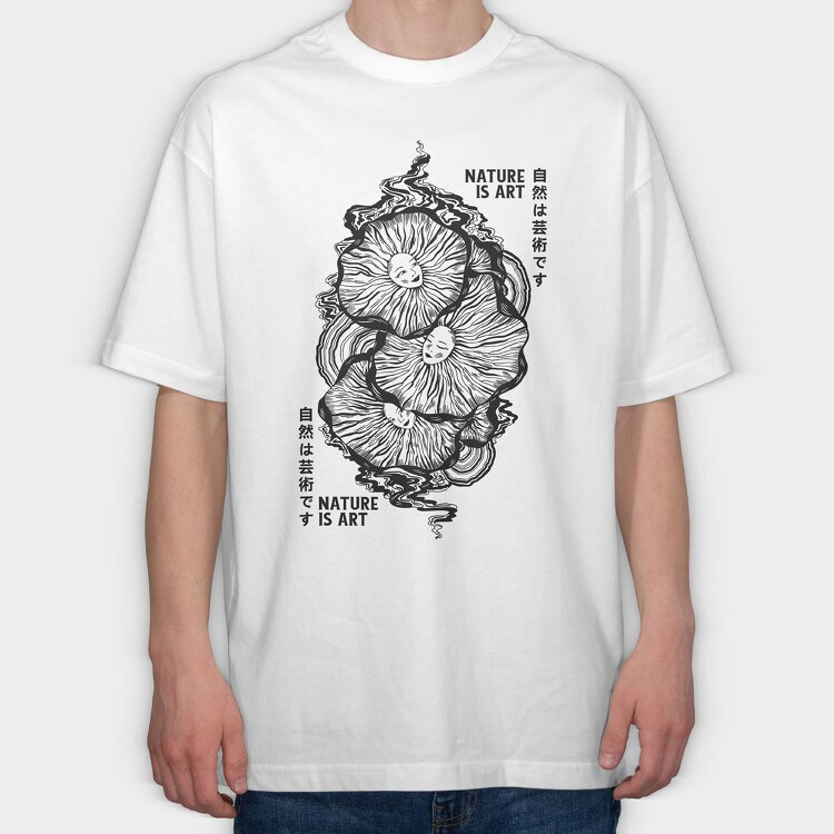 Fungi Nature Art, Tricou Oversize Barbati (Unisex)