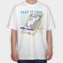 Cool Cat Ice Cream, Tricou Oversize Barbati (Unisex)