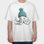 Octopus Winter Hat, Tricou Oversize Barbati (Unisex)