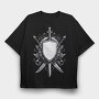 Shield and Sword, Tricou Oversize Barbati (Unisex)