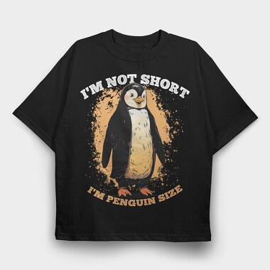 Short Penguin, Tricou Oversize Barbati (Unisex)