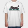 Keyboard Kitty, Tricou Oversize Barbati (Unisex)