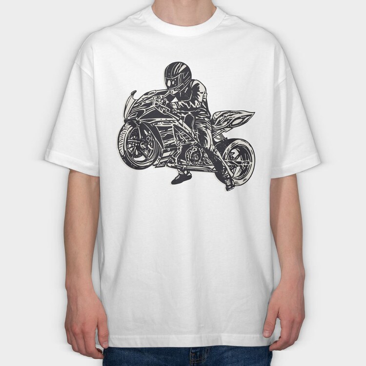 Big Bike, Tricou Oversize Barbati (Unisex)
