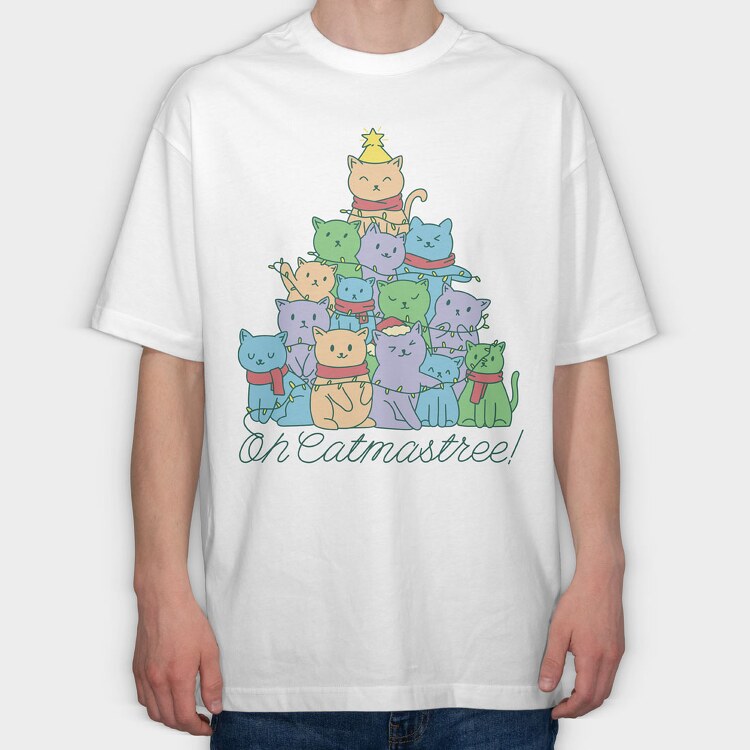 Oh Catmastree, Tricou Oversize Barbati (Unisex)