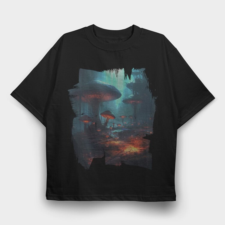 Futuristic Fungi, Tricou Oversize Barbati (Unisex)