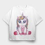 Big Eyes Unicorn, Tricou Oversize Barbati (Unisex)