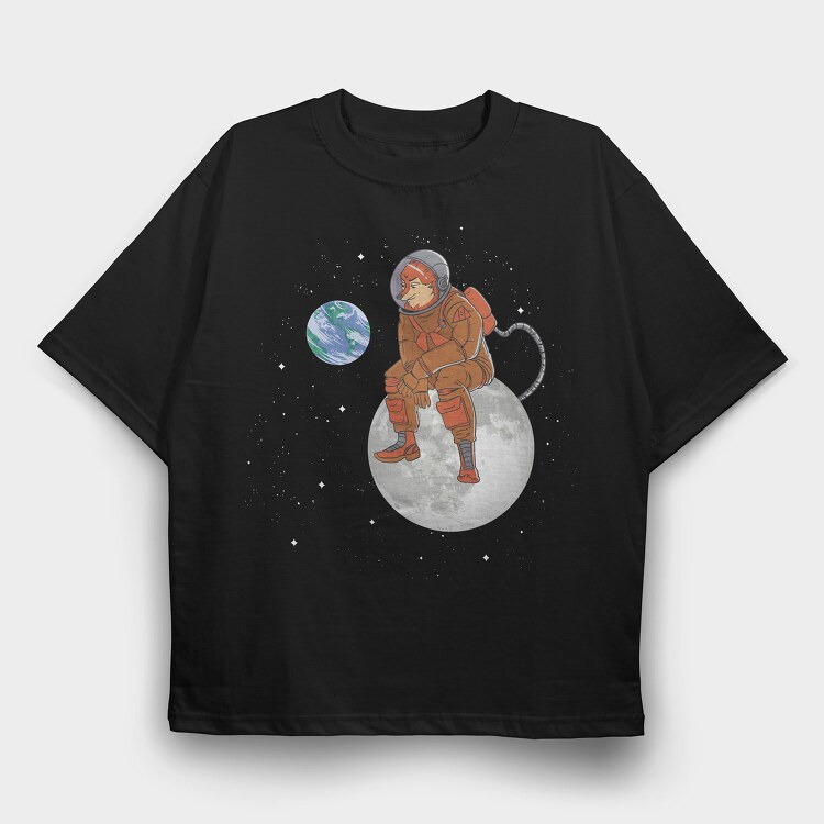 Galaxy Fox, Tricou Oversize Barbati (Unisex)